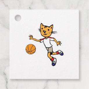 Cat Plays Basketball, Basketball Sports Jersey Favour Tags