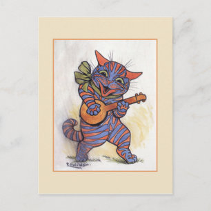 Cat Plays the Banjo Postcard