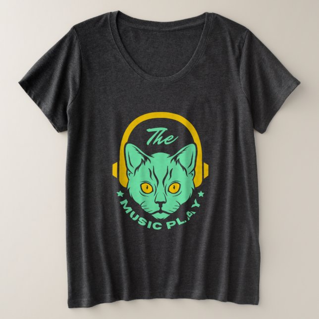 Cat Plus Size T-Shirt (Design Front)