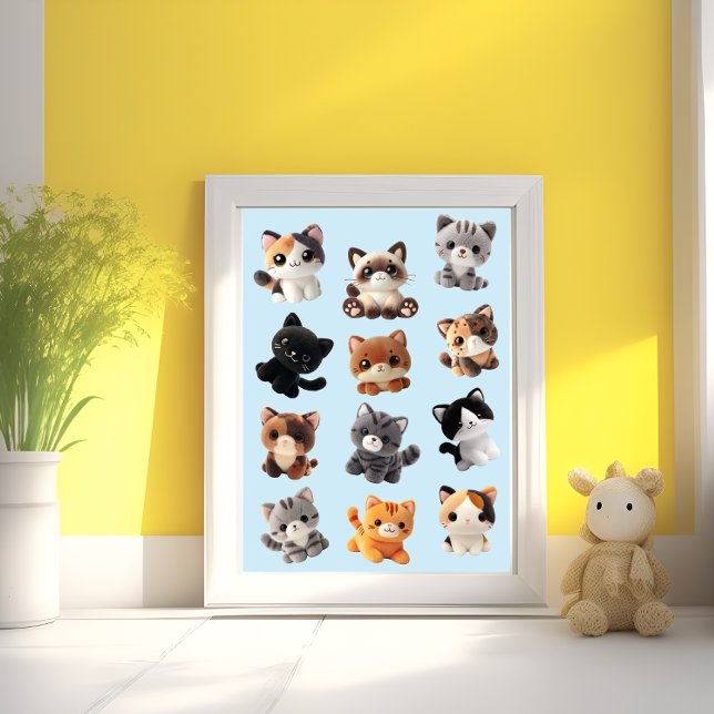 Cat Plush Toy Collection Photo Print (Creator Uploaded)