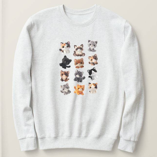Cat Plush Toy Collection Sweatshirt (Design Front)