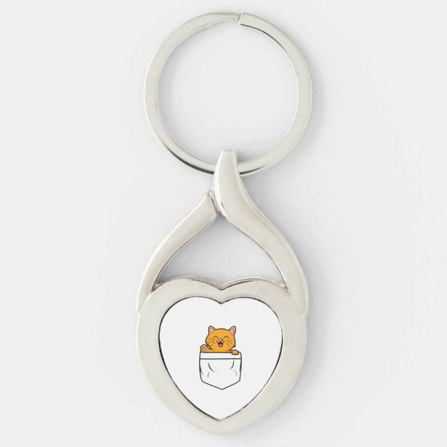 Cat Pocket     Key Ring (Front)