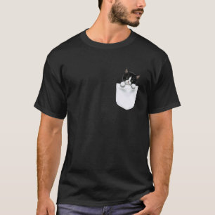 Cat Pocket Peeking Cute Cat in Pocket T-Shirt