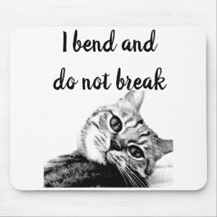 Cat Poets Jean de La Fontaine I bend do not break Mouse Pad