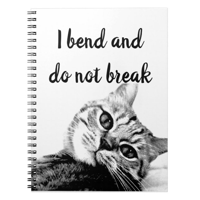 Cat Poets Jean de La Fontaine I bend do not break Notebook (Front)