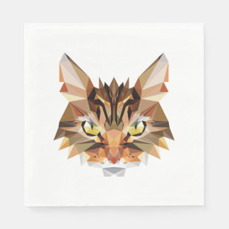 Cat polygon napkin