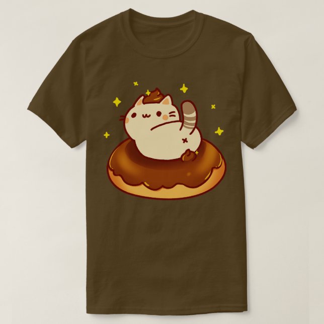 Cat Poo Chocolate Doughnut  T-Shirt (Design Front)