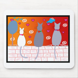 Cat Pop Art Mouse Pad