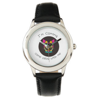 cat pop art watch
