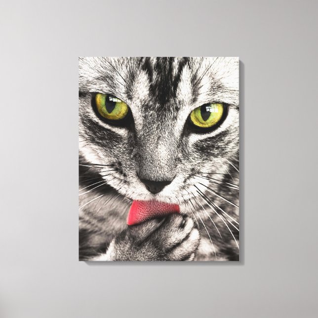 Cat Portrait Canvas Print (Front)
