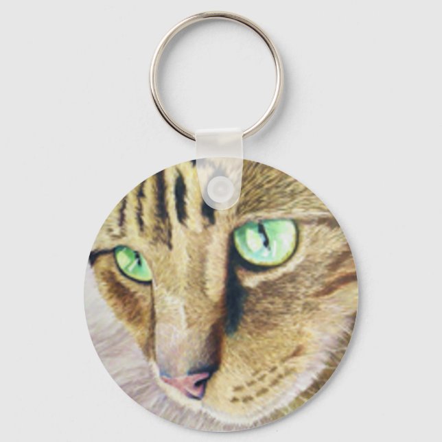 Cat Portrait Key Ring (Front)