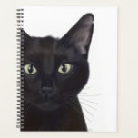 Cat, Portrait of Gus Planner<br><div class="desc">Cat,  Portrait of Gus by Fabfunky. Features an upclose image of a cute black cat. | 191548D</div>