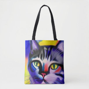 Cat portrait tote bag