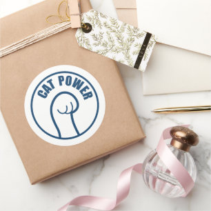 Cat Power Classic Round Sticker
