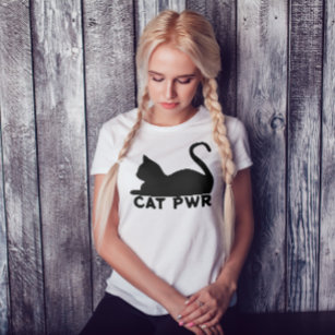 Cat Power   Modern Feminist Bold GRL PWR T-Shirt
