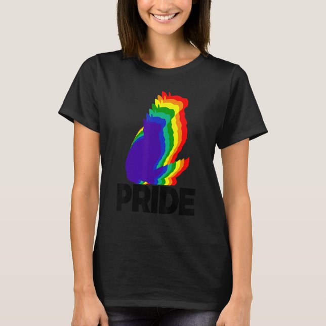 Cat Pride Cat Rainbow Colour  Cat  Kitten 2 T-Shirt (Front)
