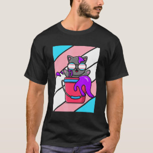 Cat Pride Colours Transgender Flag LGBTQ Proud All T-Shirt