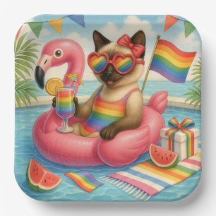 Cat Pride Paws Cat-inspired Pride LGBTQ Paper Plate
