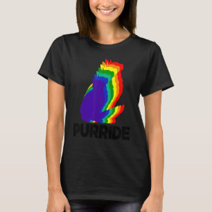 Cat Pride Purride Cat Rainbow Colour Cat Kitten 3 T-Shirt