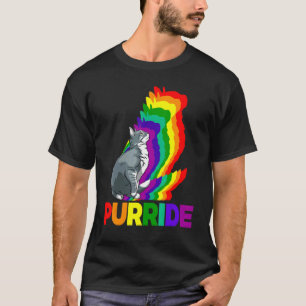 Cat Pride Purride Cat Rainbow Colour  Cat  Kitten  T-Shirt