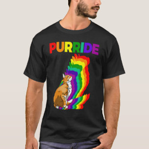 Cat Pride Purride Cat Rainbow Colour  Cat  Kitten  T-Shirt