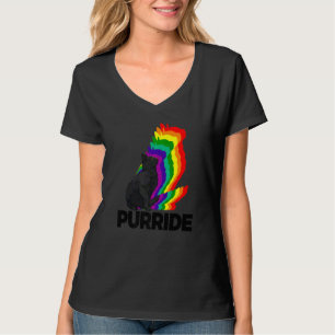 Cat Pride Purride Cat Rainbow Colour Cat Kitten T-Shirt