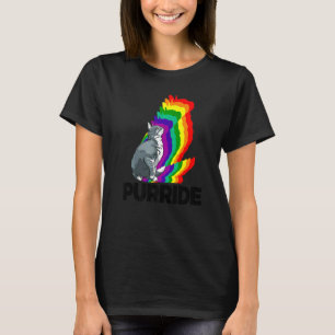 Cat Pride Purride Cat Rainbow Colour  Cat  Kitten  T-Shirt