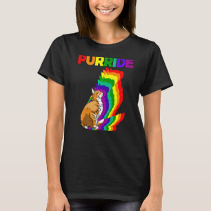 Cat Pride Purride Cat Rainbow Colour  Cat  Kitten  T-Shirt