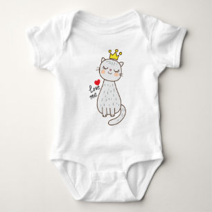 Cat princess baby bodysuit