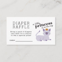 Cat Princess Diaper Raffle Ticket