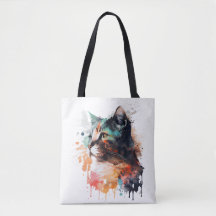 Cat Print for Cat Lover Cat Mum Tote Bag
