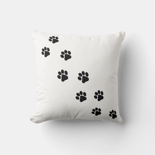 Cat Prints Pillow (Front)