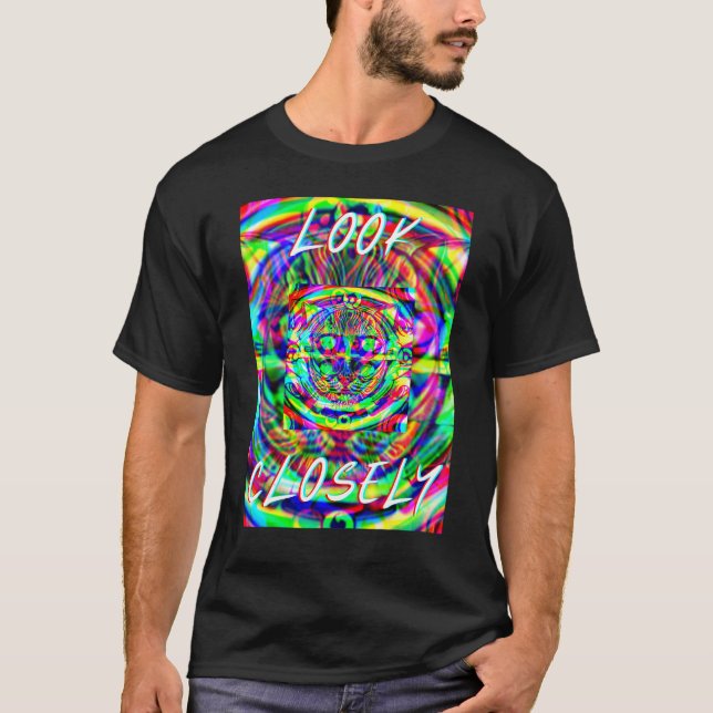 Cat Psychedelic Oversized Tee (Front)