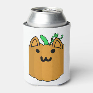 Cat Pumpkin Halloween Sticker Can Cooler