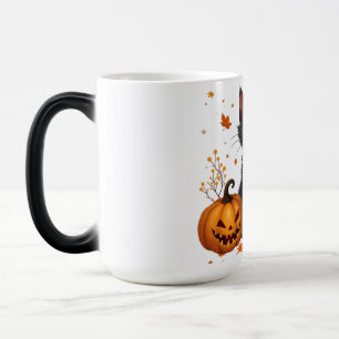 cat pumpkin magic mug
