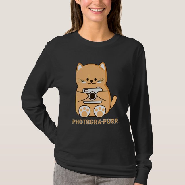 Cat Pun Photographer T-Shirt (Front)