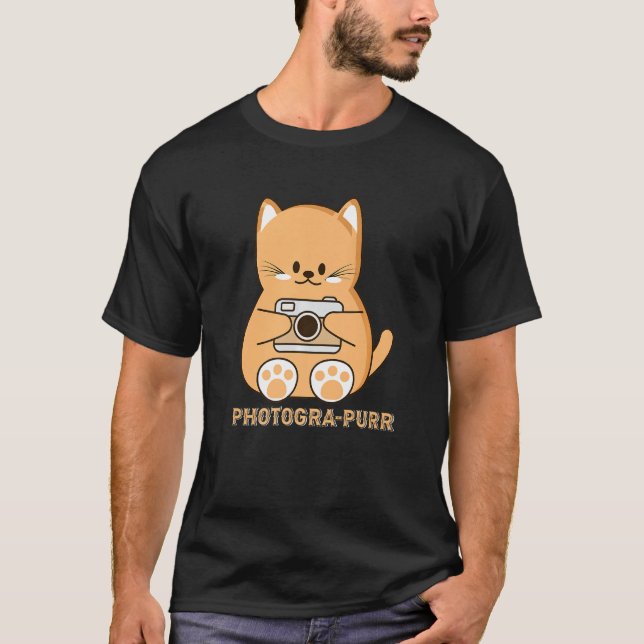 Cat Pun Photographer T-Shirt (Front)