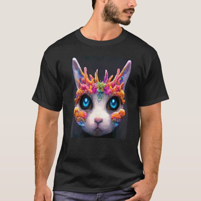 Cat Punk Cyborg Men Women Boys Girls   4 T-Shirt (Front)