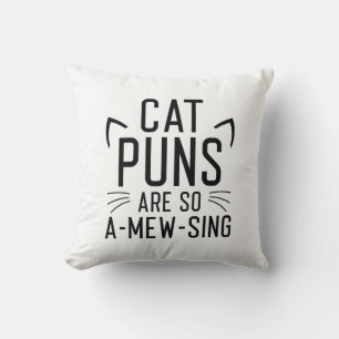 Cat Puns Are So Amewsing Cushion