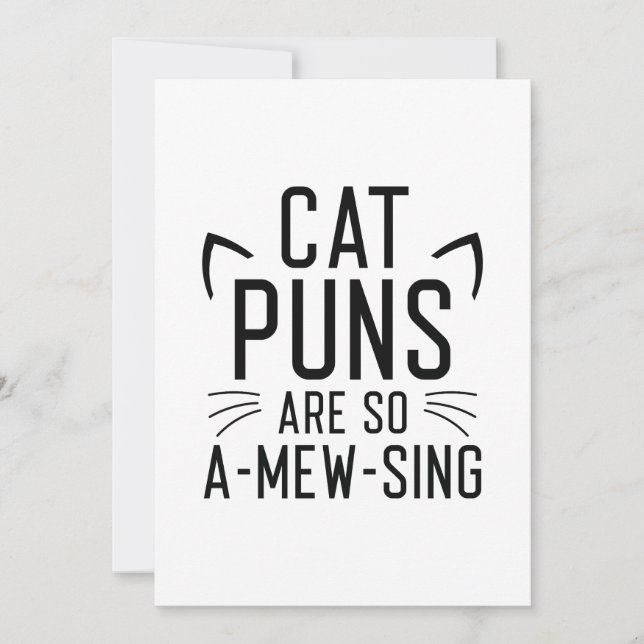 Cat Puns Are So Amewsing Thank You Card (Front)