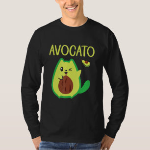 Cat Puns Avocado Animal Pun Meow T-Shirt