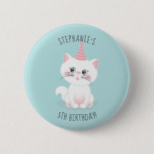 Cat Purr-fect Day Birthday 6 Cm Round Badge