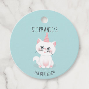 Cat Purr-fect Day Birthday Favour Tags