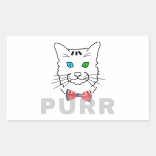 Cat Purr Rectangular Sticker