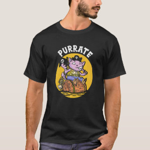 Cat Purrate Pirate Buccaneer Cat T-Shirt