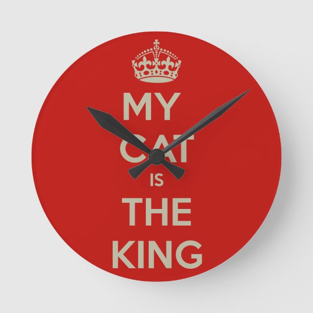Cat Qoute Round Clock (Front)