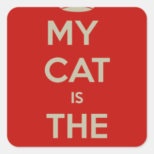 Cat Qoute Square Sticker