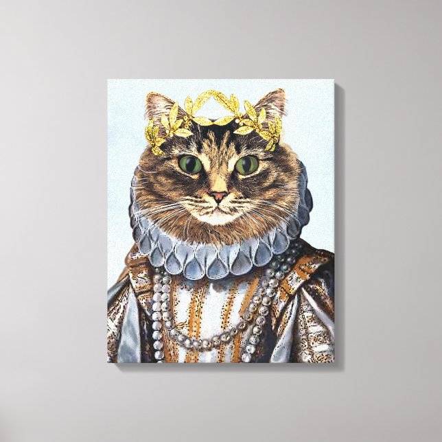 Cat Queen Canvas Print (Front)