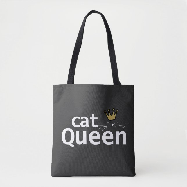 Cat Queen Whiskers Tote Bag (Front)