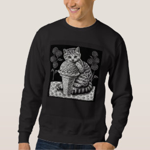 Cat Quilting Ice Cream Sweatshirt